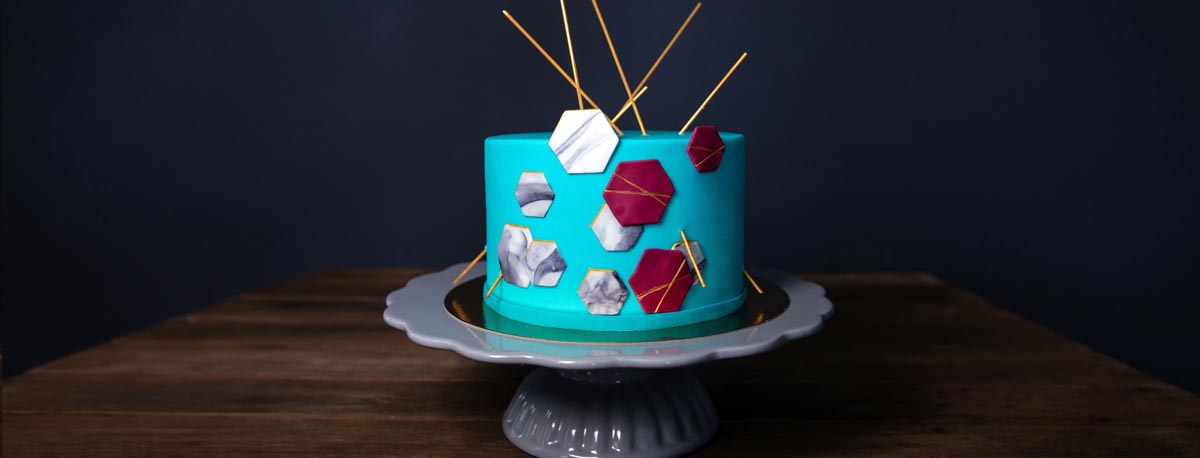 modern gestaltete Fondanttorte